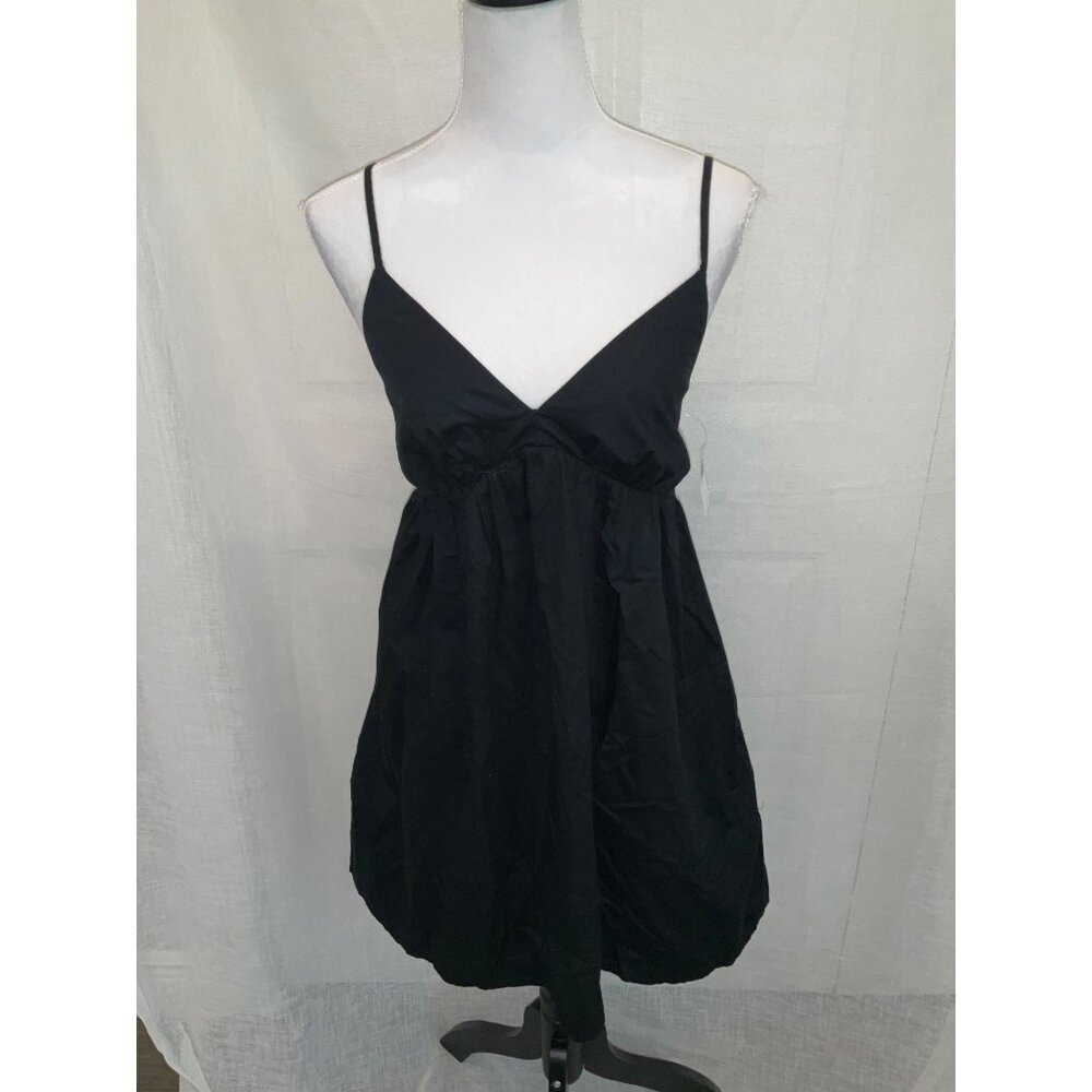 Old Navy Black Spaghetti Strap Dress size Small NEW 100% Cotton - Picture 2 of 7
